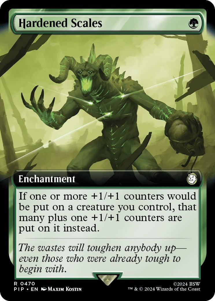 Image for Hardened Scales (Extended Art) (470) [Universes Beyond: Fallout] - Magic: The Gathering