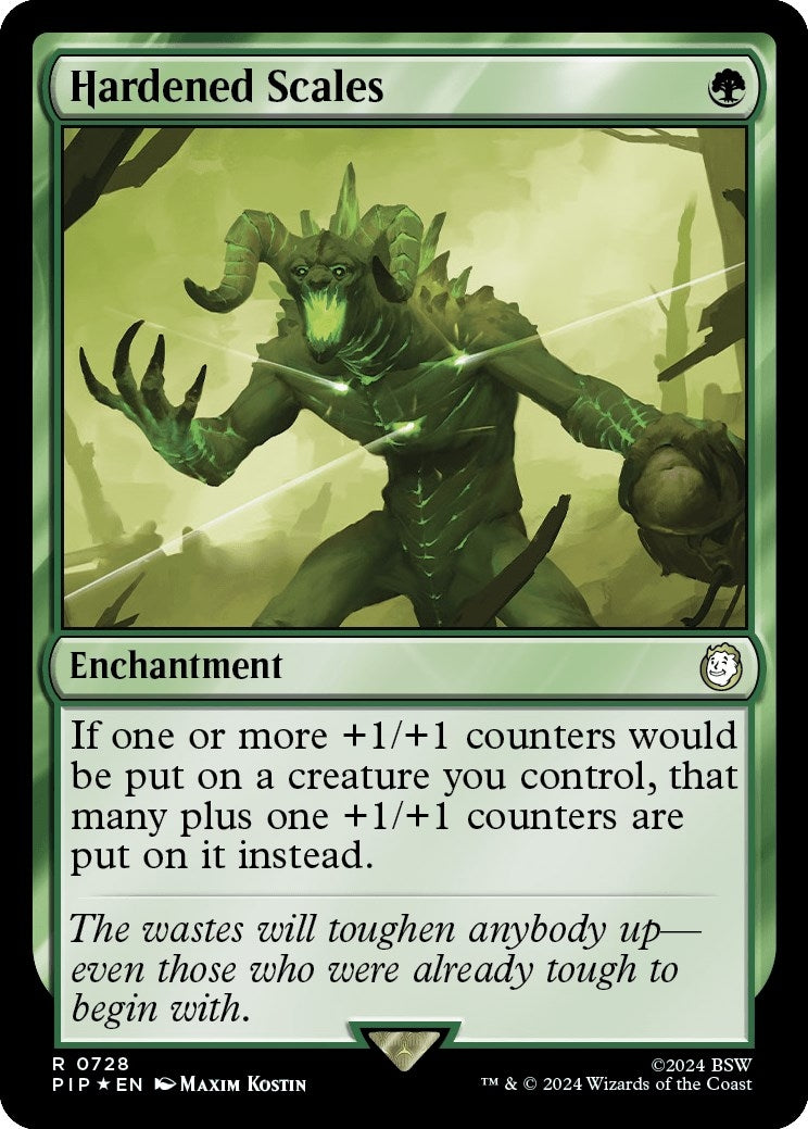 Image for Hardened Scales (Surge Foil) (728) [Universes Beyond: Fallout] - Magic: The Gathering