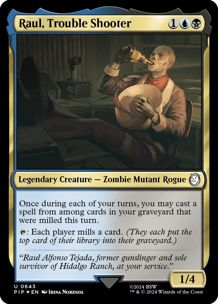 Image for Raul, Trouble Shooter (Surge Foil) (643) [Universes Beyond: Fallout] - Magic: The Gathering