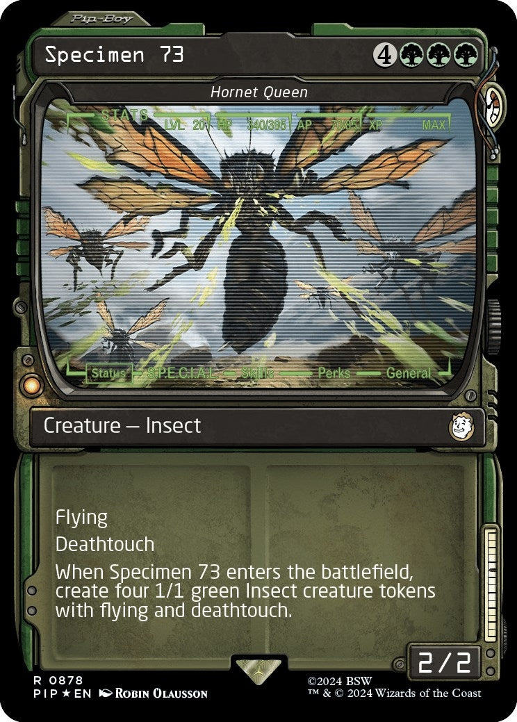 Image for Specimen 73 - Hornet Queen (Showcase) (Surge Foil) (878) [Universes Beyond: Fallout] - Magic: The Gathering