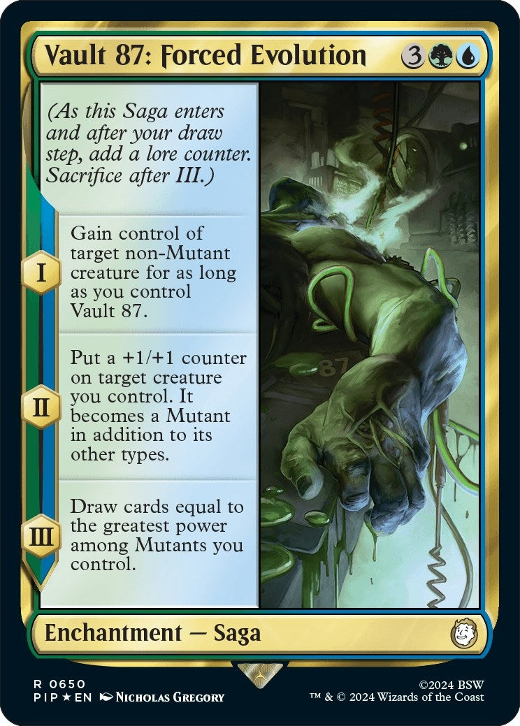 Image for Vault 87: Forced Evolution (Surge Foil) (650) [Universes Beyond: Fallout] - Magic: The Gathering