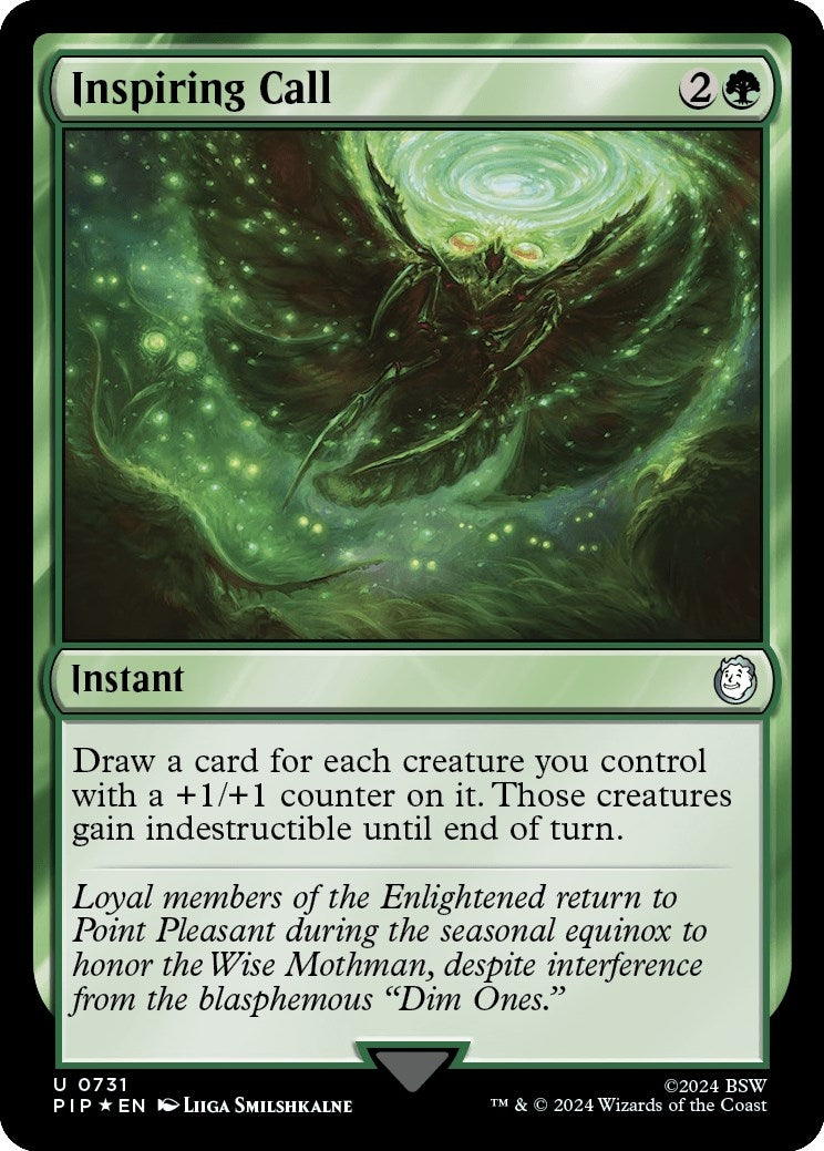 Image for Inspiring Call (Surge Foil) (731) [Universes Beyond: Fallout] - Magic: The Gathering