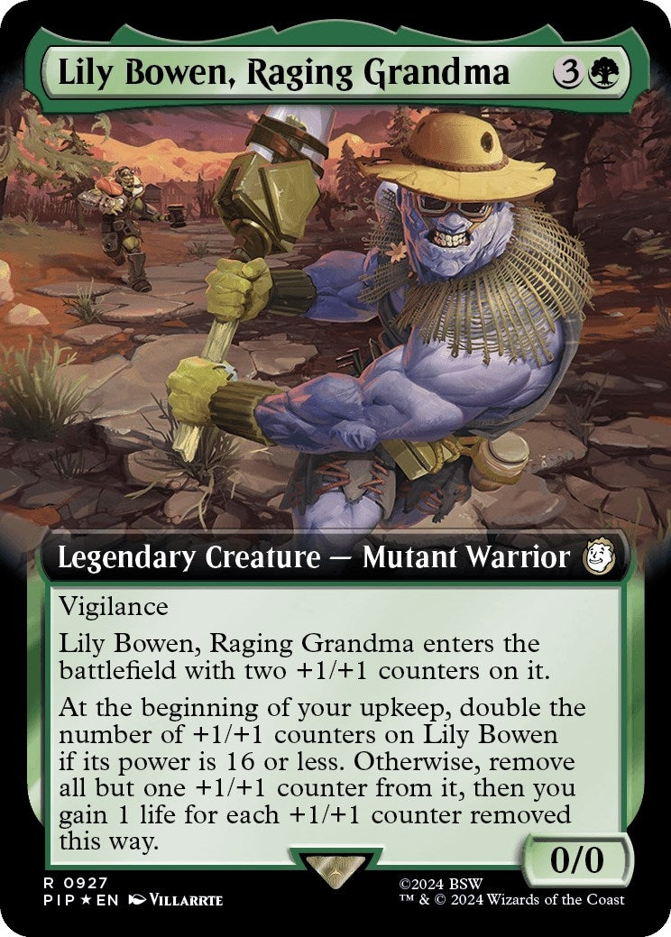 Image for Lily Bowen, Raging Grandma (Extended Art) (Surge Foil) (927) [Universes Beyond: Fallout] - Magic: The Gathering
