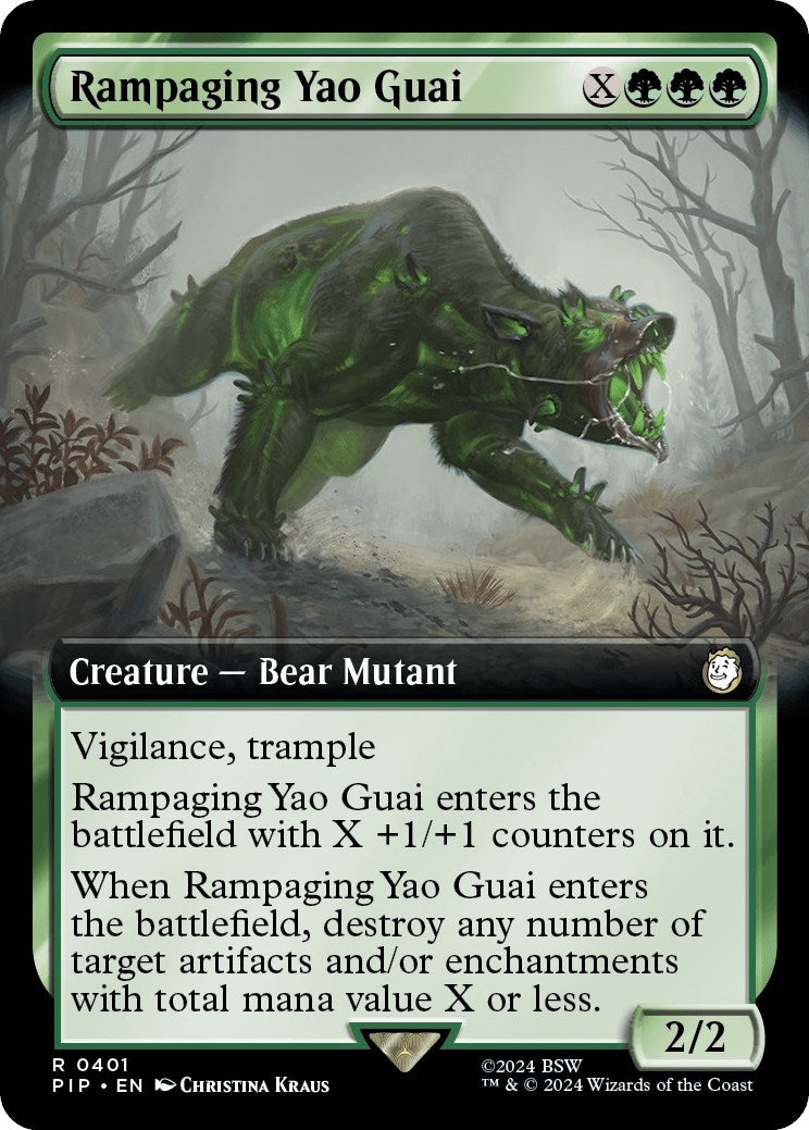 Image for Rampaging Yao Guai (Extended Art) (401) [Universes Beyond: Fallout] - Magic: The Gathering