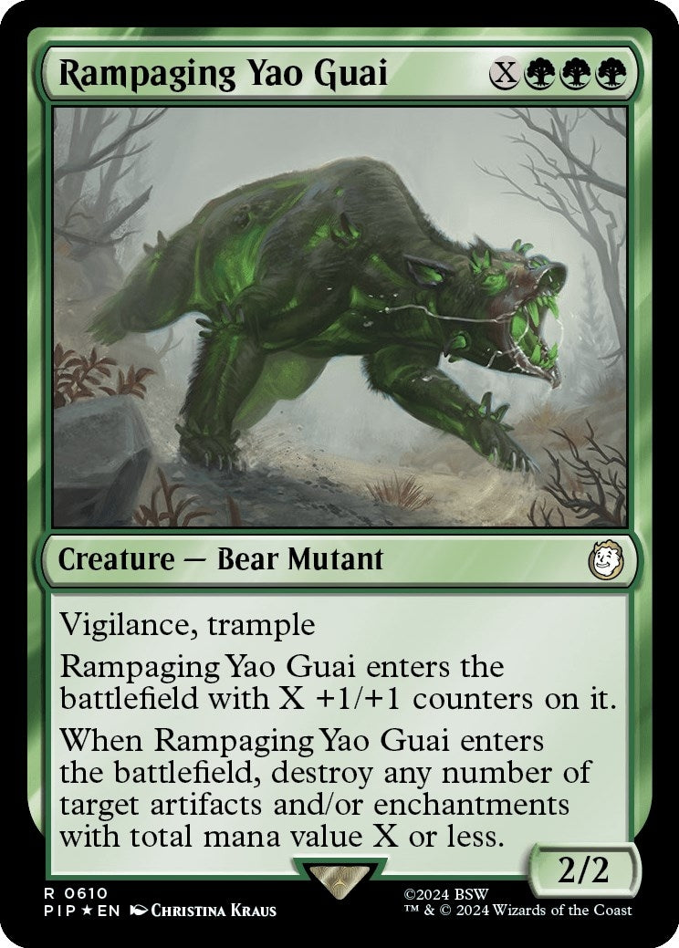 Image for Rampaging Yao Guai (Surge Foil) (610) [Universes Beyond: Fallout] - Magic: The Gathering
