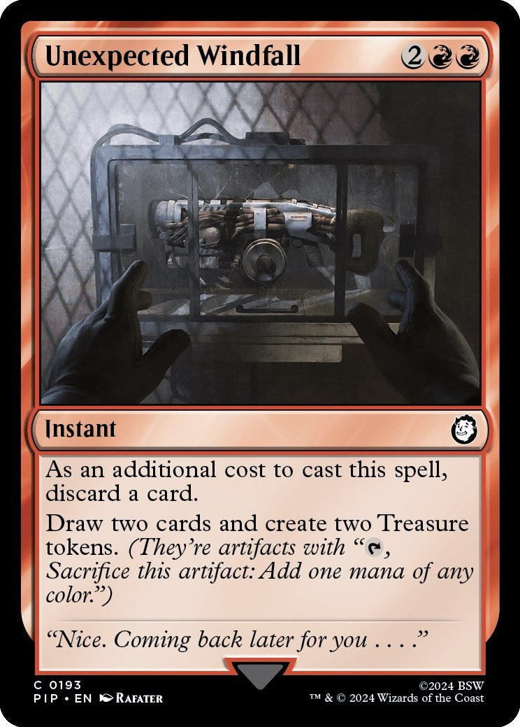 Image for Unexpected Windfall (193) [Universes Beyond: Fallout] - Magic: The Gathering