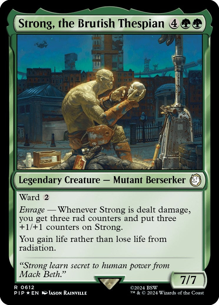 Image for Strong, the Brutish Thespian (Surge Foil) (612) [Universes Beyond: Fallout] - Magic: The Gathering