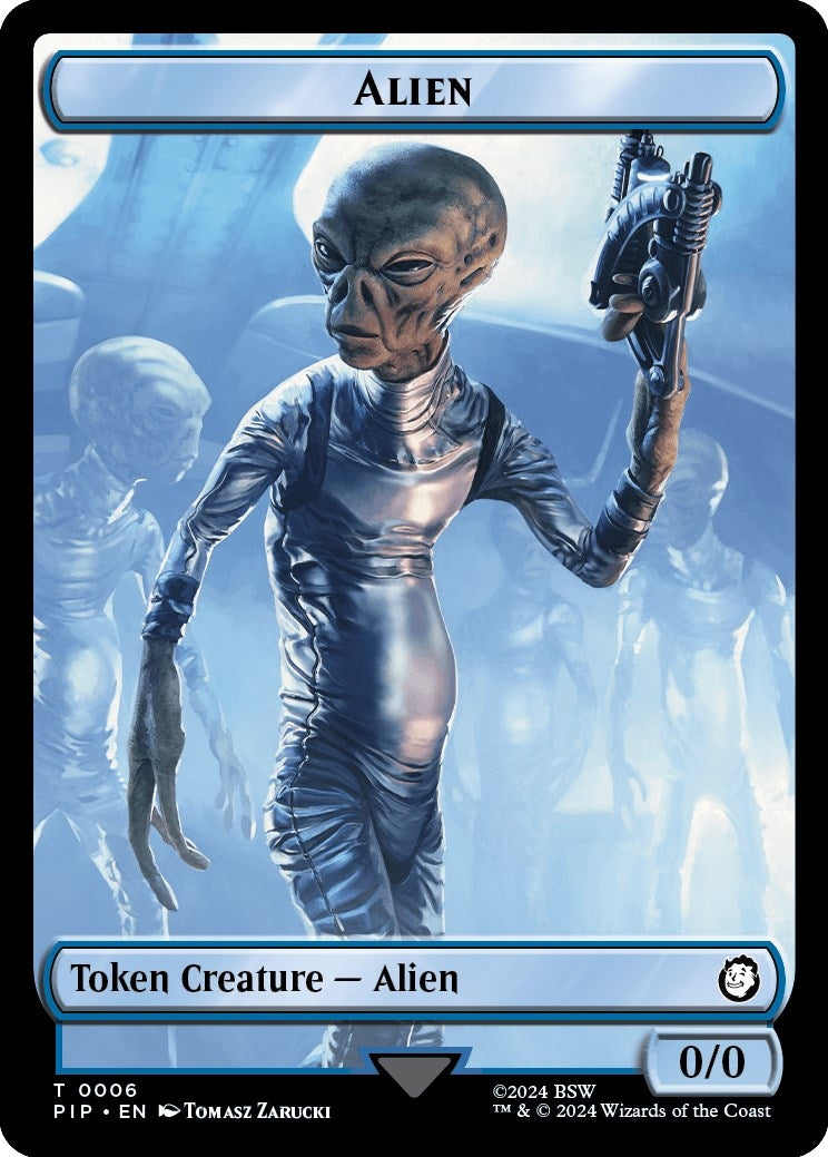 Image for Alien // Clue Double-Sided Token (6 // 11) [Universes Beyond: Fallout] - Magic: The Gathering