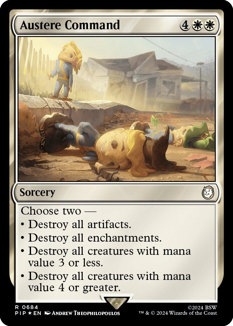 Image for Austere Command (Surge Foil) (684) [Universes Beyond: Fallout] - Magic: The Gathering
