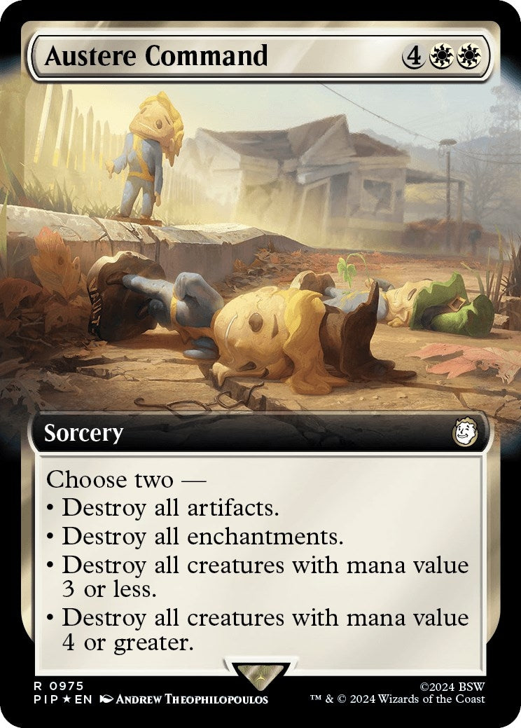 Image for Austere Command (Extended Art) (Surge Foil) (975) [Universes Beyond: Fallout] - Magic: The Gathering