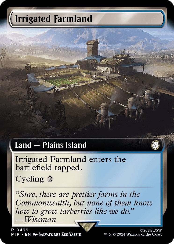 Image for Irrigated Farmland (Extended Art) (499) [Universes Beyond: Fallout] - Magic: The Gathering