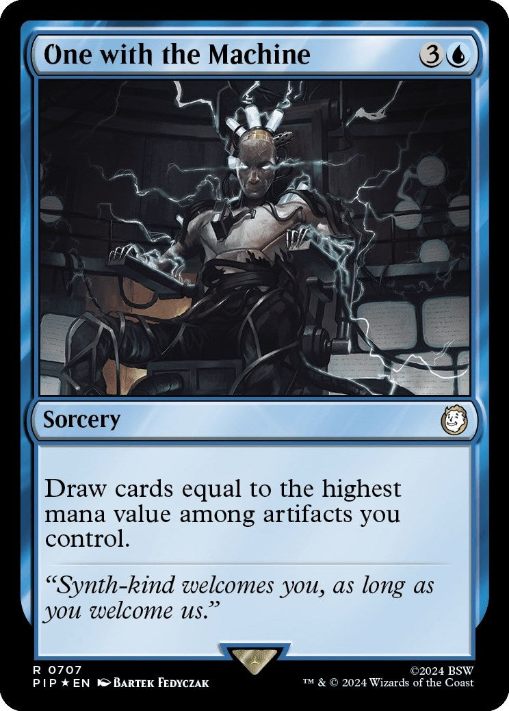 Image for One with the Machine (Surge Foil) (707) [Universes Beyond: Fallout] - Magic: The Gathering