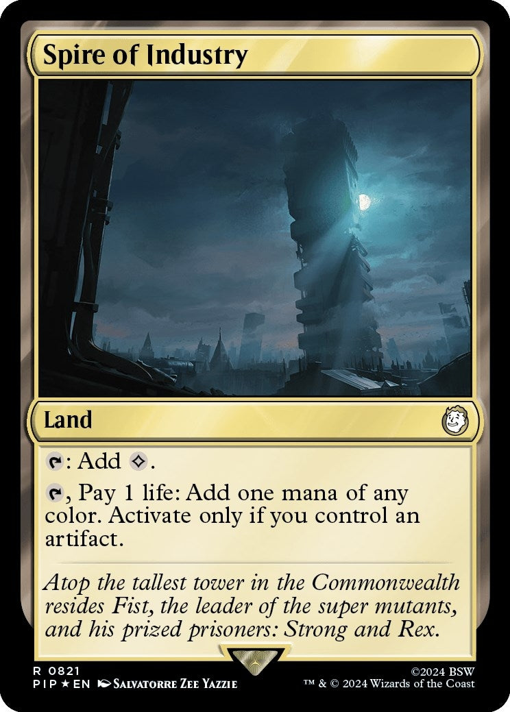 Image for Spire of Industry (Surge Foil) (821) [Universes Beyond: Fallout] - Magic: The Gathering