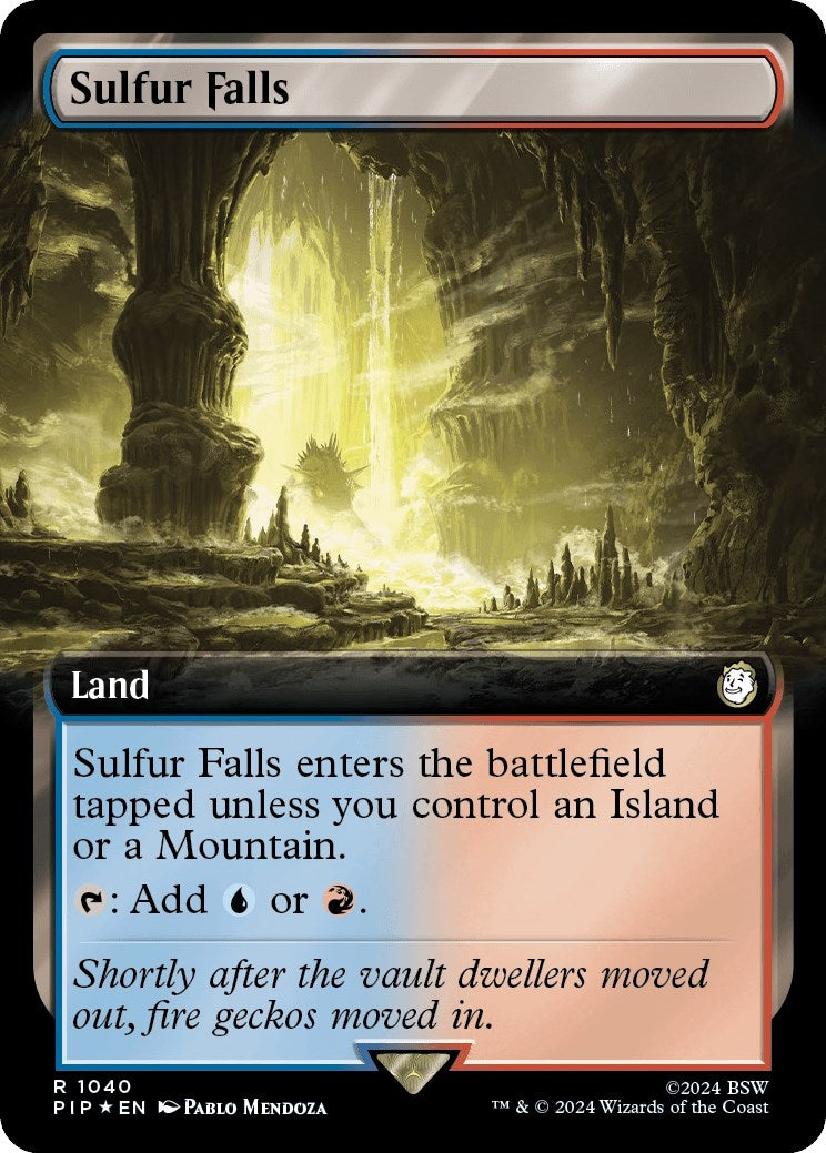 Image for Sulfur Falls (Extended Art) (Surge Foil) (1040) [Universes Beyond: Fallout] - Magic: The Gathering