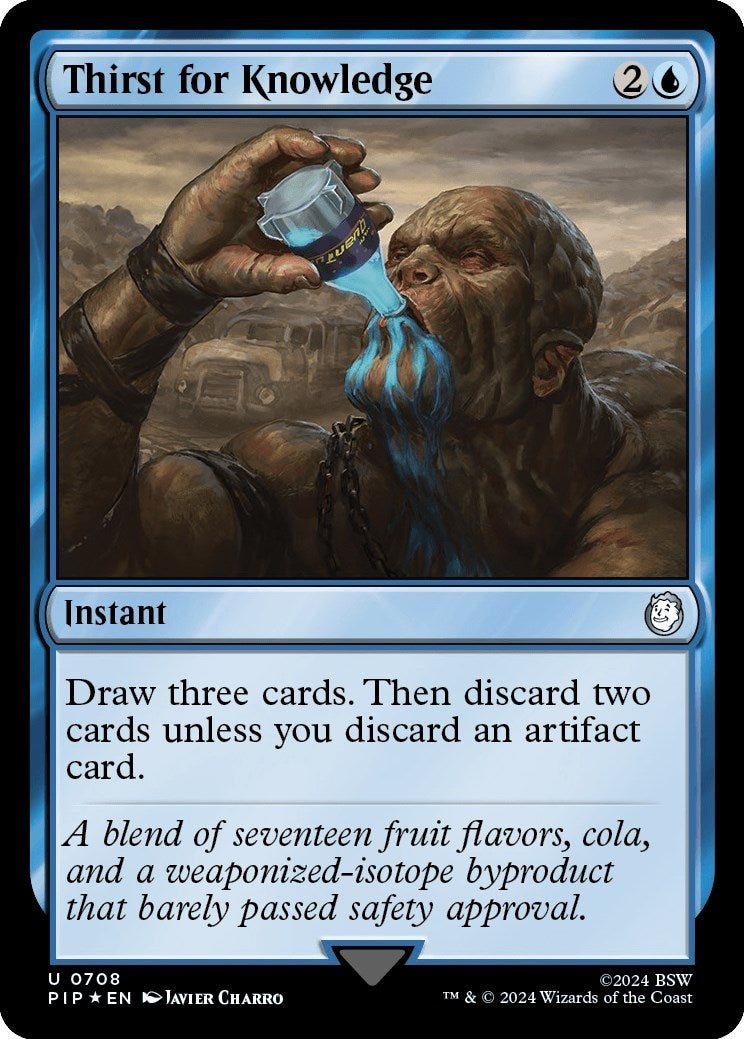 Image for Thirst for Knowledge (Surge Foil) (708) [Universes Beyond: Fallout] - Magic: The Gathering