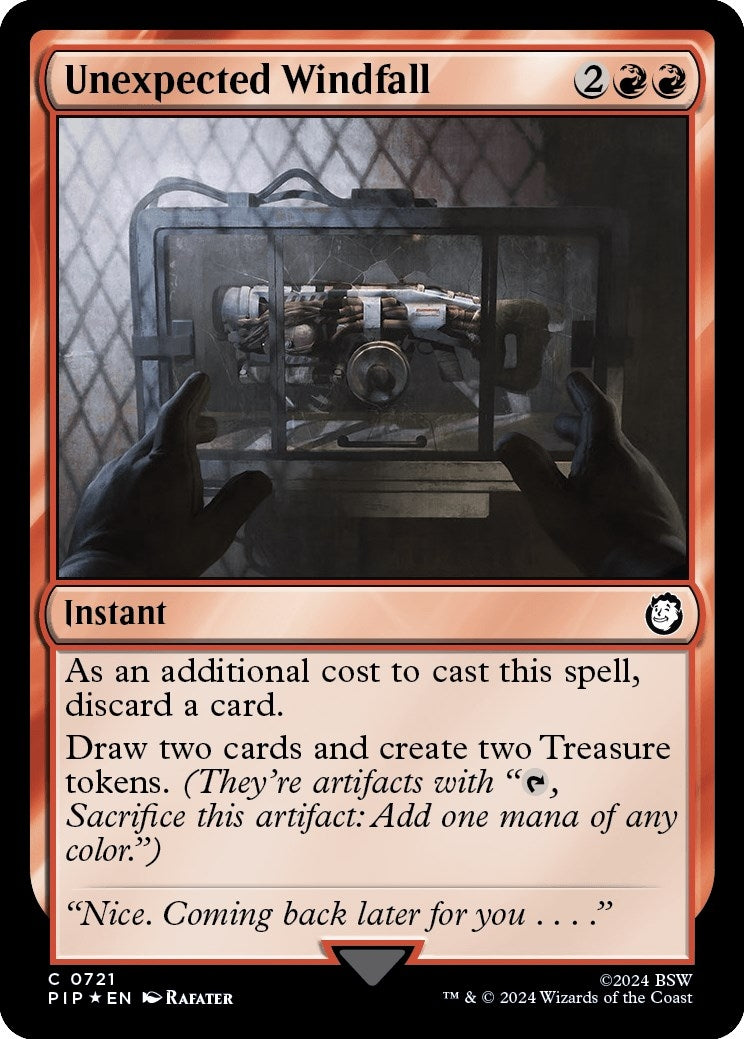 Image for Unexpected Windfall (Surge Foil) (721) [Universes Beyond: Fallout] - Magic: The Gathering