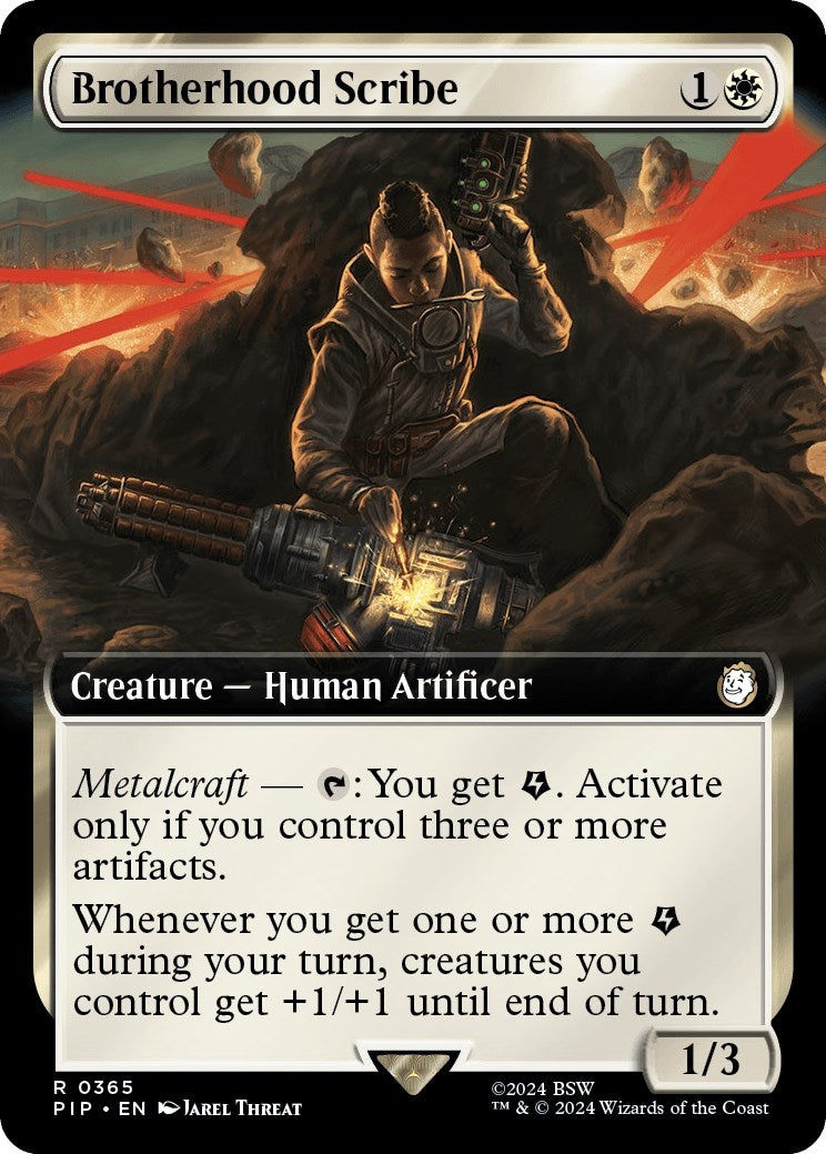 Image for Brotherhood Scribe (Extended Art) (365) [Universes Beyond: Fallout] - Magic: The Gathering