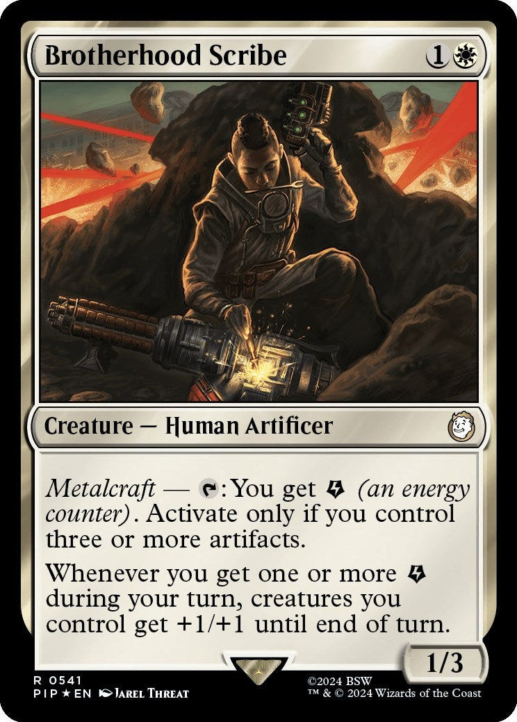 Image for Brotherhood Scribe (Surge Foil) (541) [Universes Beyond: Fallout] - Magic: The Gathering
