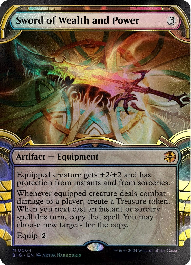 Image for Sword of Wealth and Power (Showcase) (Raised Foil) (64) [Outlaws of Thunder Junction: The Big Score] - Magic: The Gathering