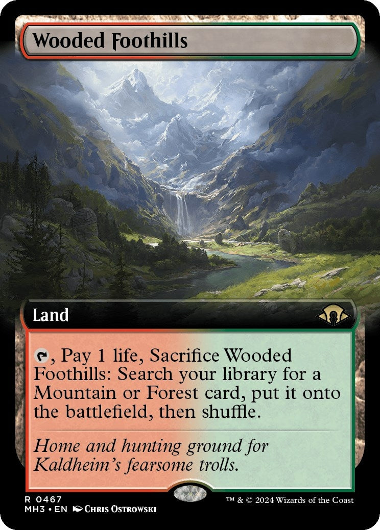 Image for Wooded Foothills (Extended Art) (467) [Modern Horizons 3] - Magic: The Gathering
