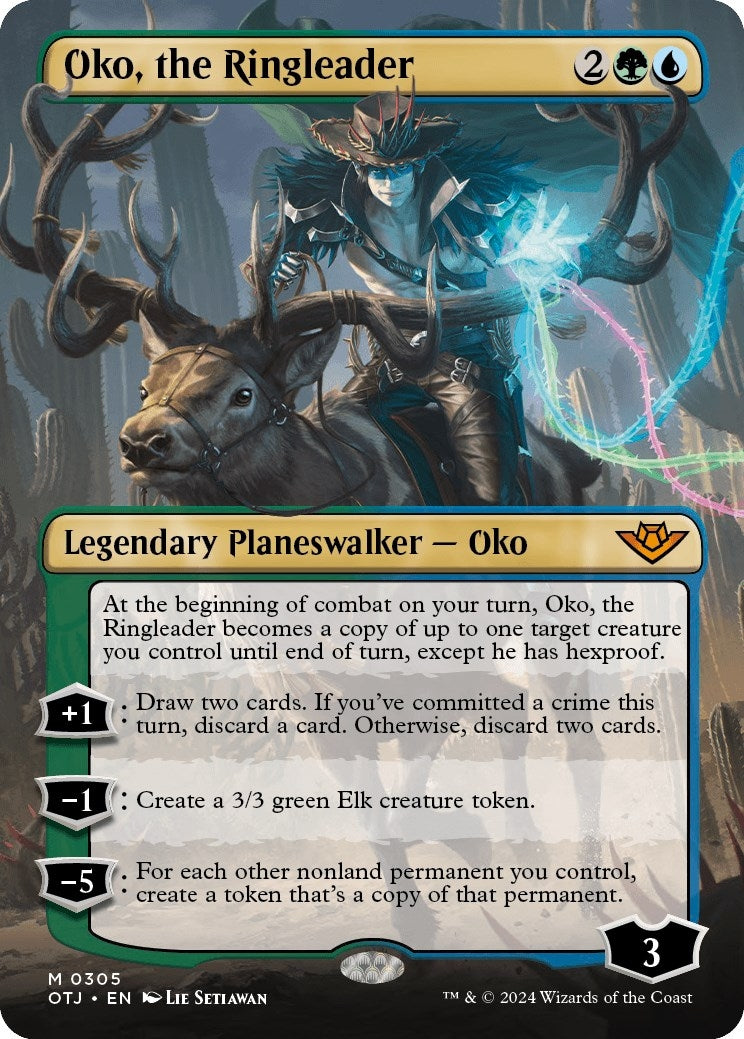 Image for Oko, the Ringleader (Borderless) (305) [Outlaws of Thunder Junction] - Magic: The Gathering
