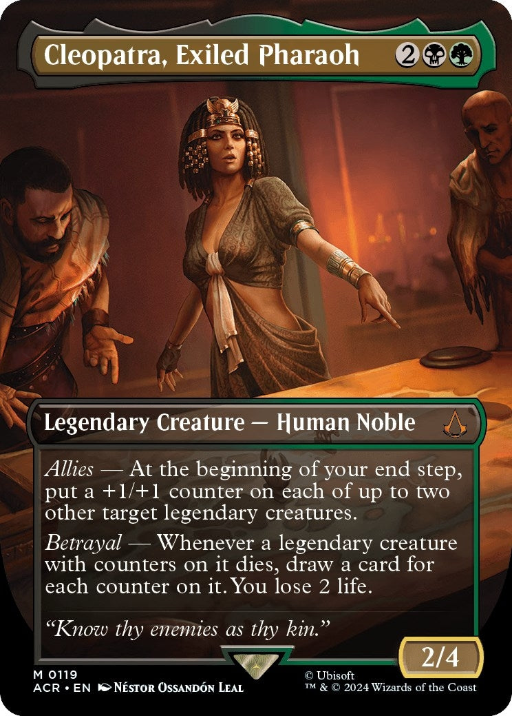 Image for Cleopatra, Exiled Pharaoh (Borderless) (119) [Universes Beyond: Assassin's Creed] - Magic: The Gathering