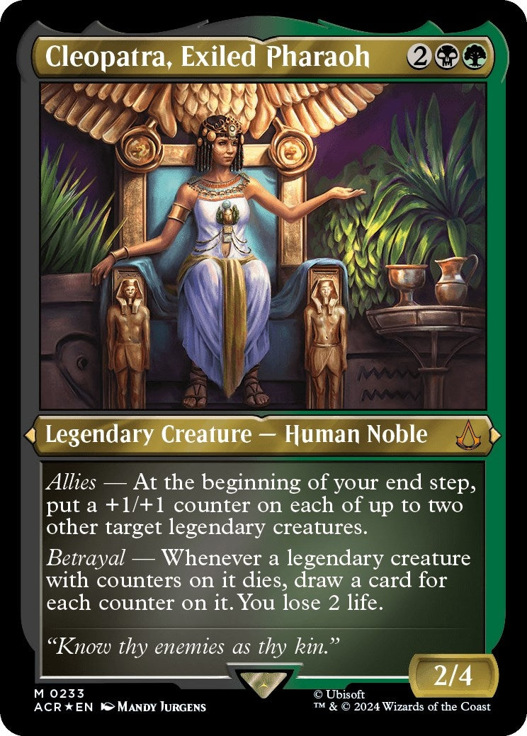 Image for Cleopatra, Exiled Pharaoh (Foil Etched) (233) [Universes Beyond: Assassin's Creed] - Magic: The Gathering