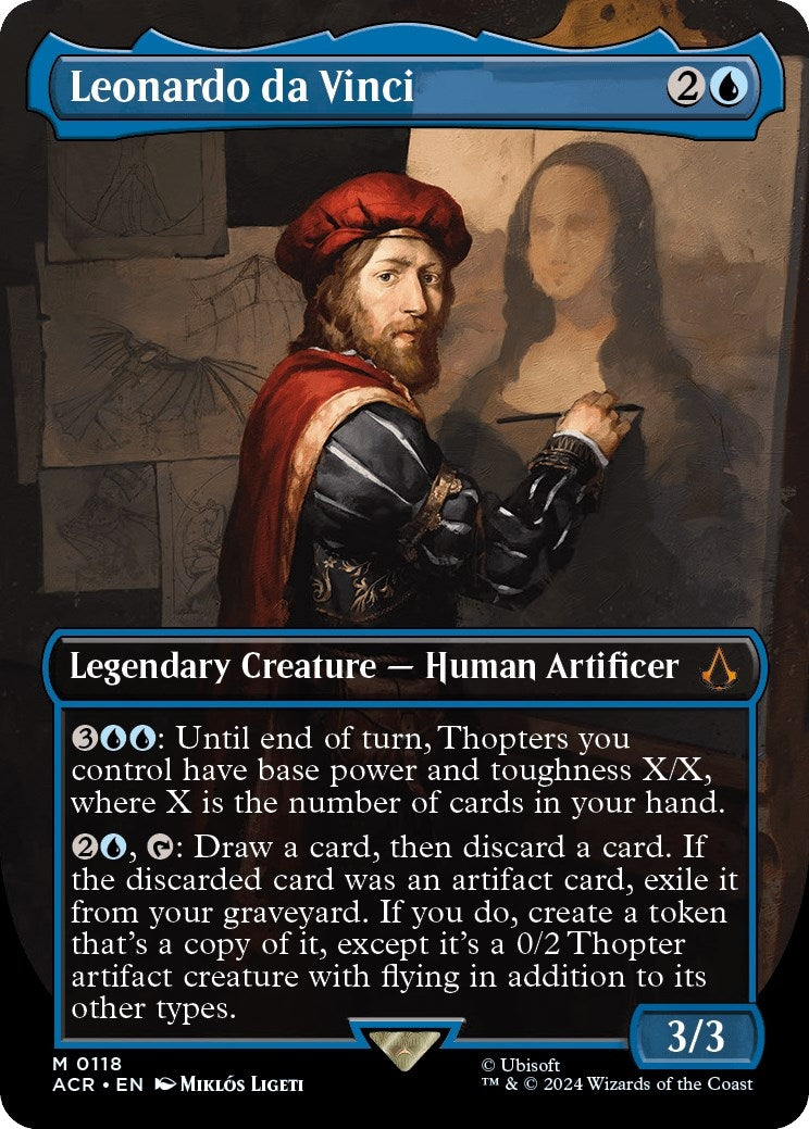 Image for Leonardo da Vinci (Borderless) (118) [Universes Beyond: Assassin's Creed] - Magic: The Gathering
