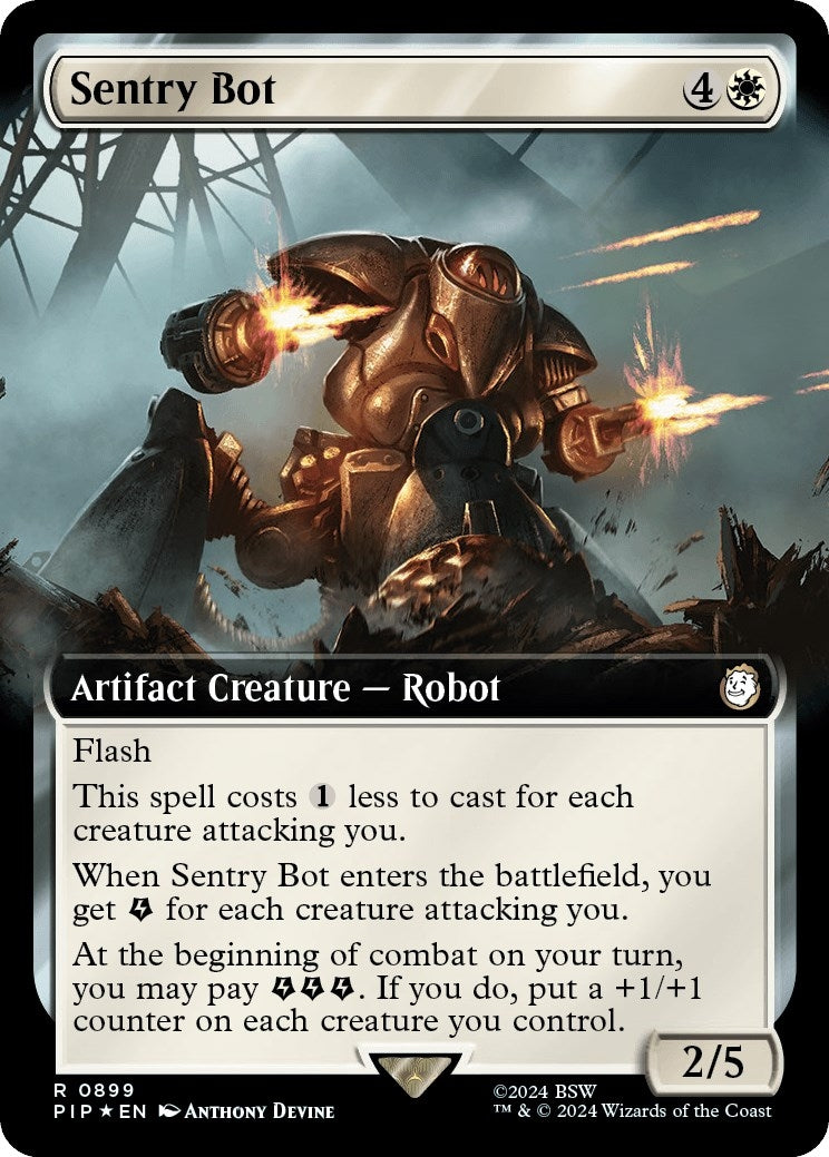 Image for Sentry Bot (Extended Art) (Surge Foil) (899) [Universes Beyond: Fallout] - Magic: The Gathering