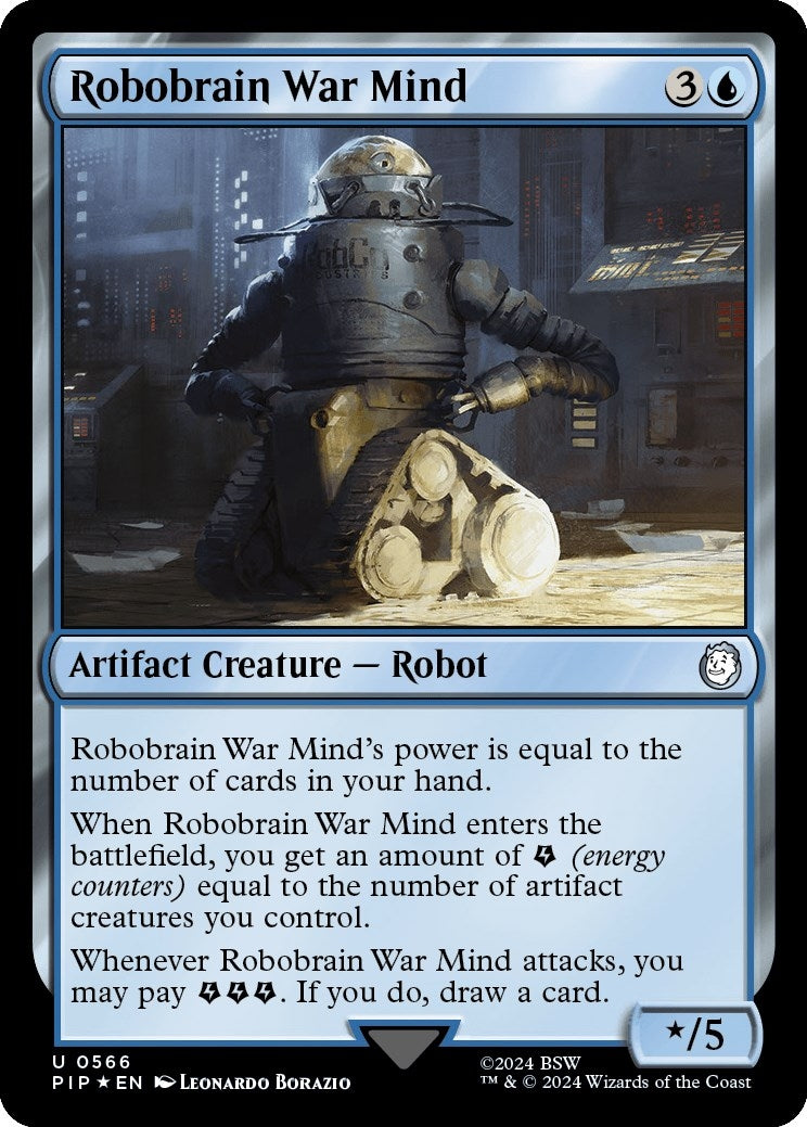 Image for Robobrain War Mind (Surge Foil) (566) [Universes Beyond: Fallout] - Magic: The Gathering