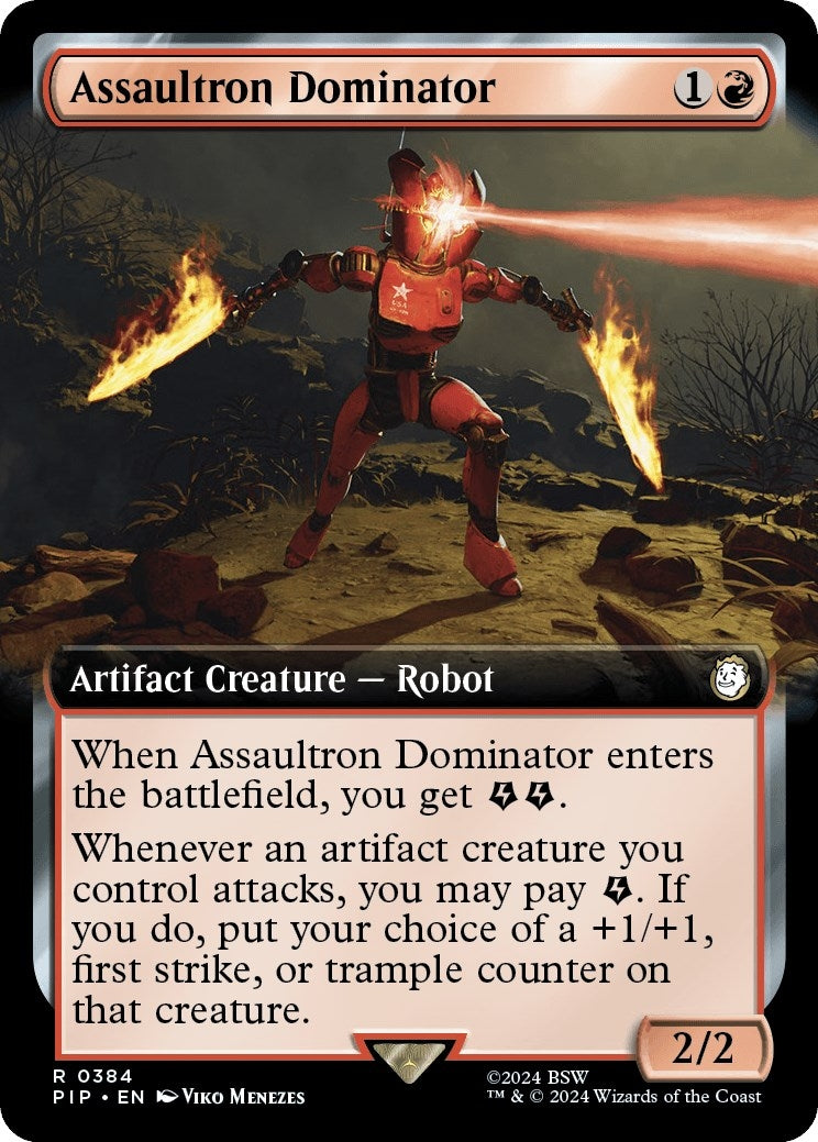 Image for Assaultron Dominator (Extended Art) (384) [Universes Beyond: Fallout] - Magic: The Gathering