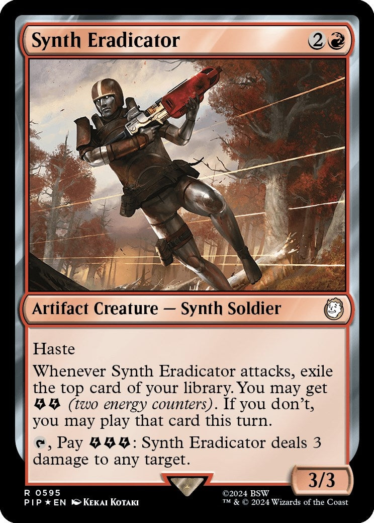 Image for Synth Eradicator (Surge Foil) (595) [Universes Beyond: Fallout] - Magic: The Gathering