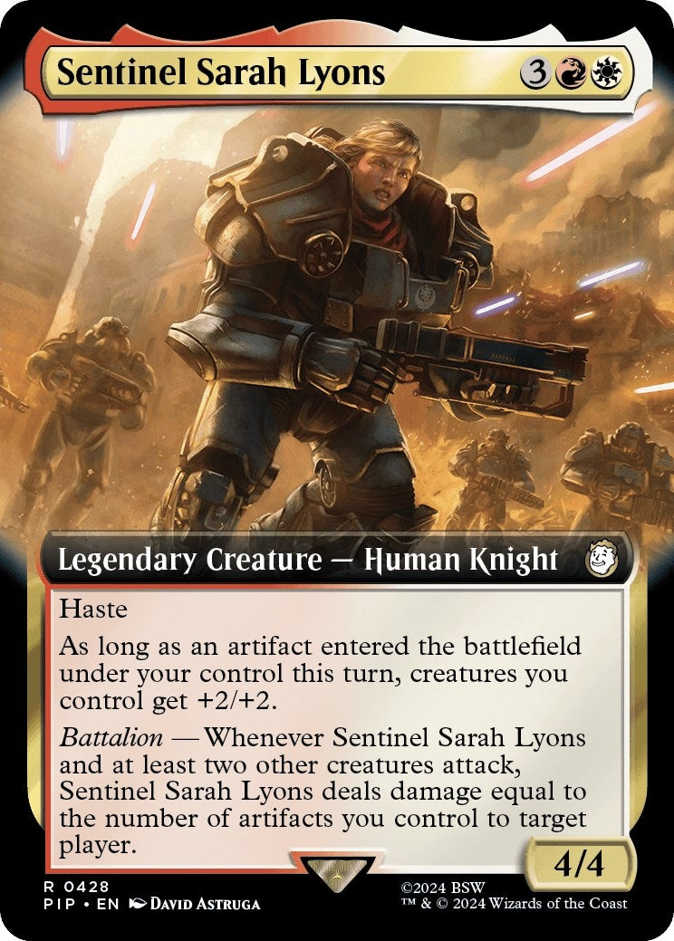 Image for Sentinel Sarah Lyons (Extended Art) (428) [Universes Beyond: Fallout] - Magic: The Gathering