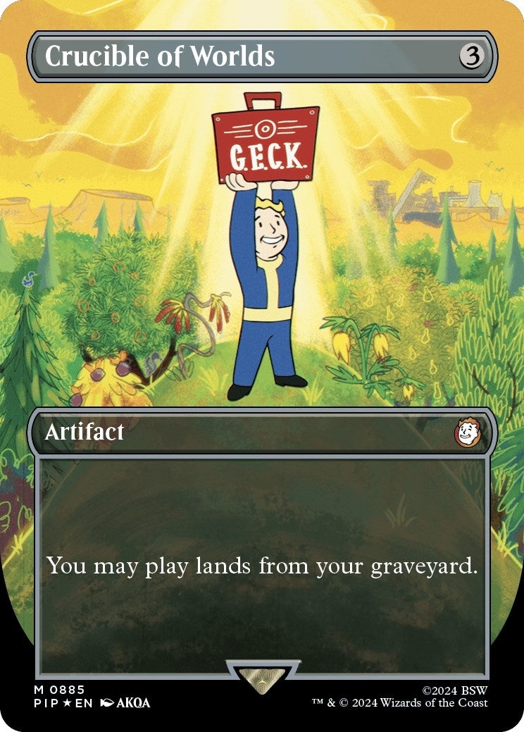 Image for Crucible of Worlds (Borderless) (Surge Foil) (885) [Universes Beyond: Fallout] - Magic: The Gathering