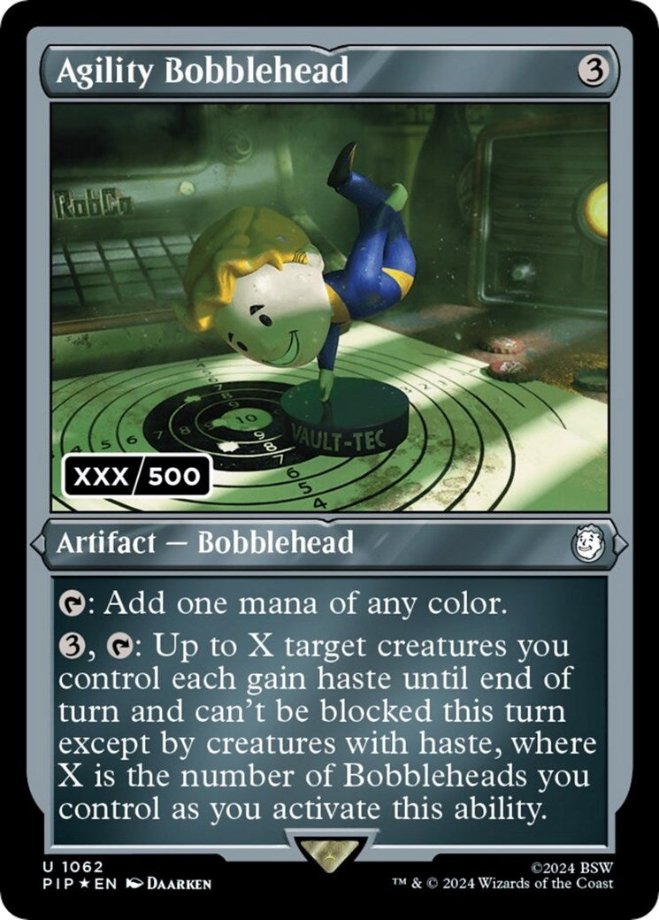Image for Agility Bobblehead (Serial Numbered) (1062) [Universes Beyond: Fallout] - Magic: The Gathering