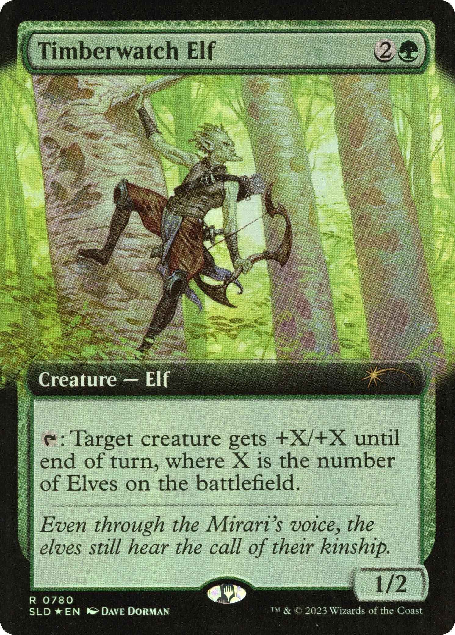 Image for Timberwatch Elf (Extended Art) (780) [Secret Lair Drop Series] - Magic: The Gathering