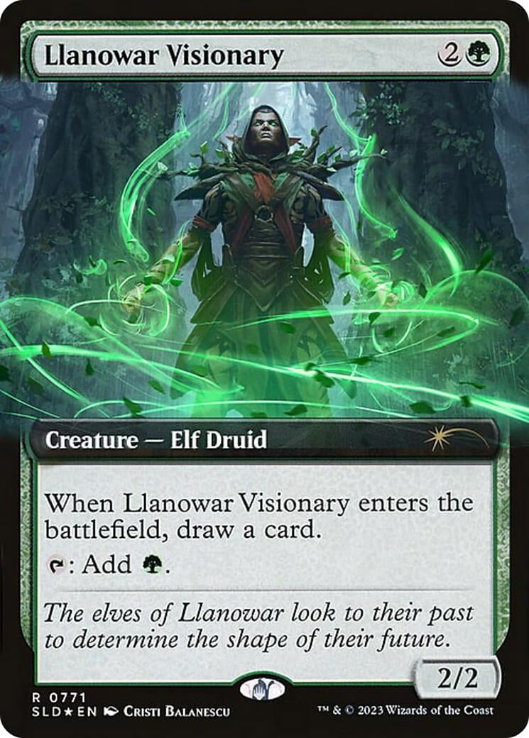 Llanowar Visionary (Extended Art) (771) [Secret Lair Drop Series]