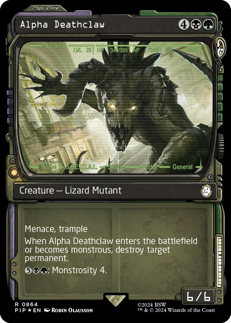Image for Alpha Deathclaw (Showcase) (Surge Foil) (864) [Universes Beyond: Fallout] - Magic: The Gathering