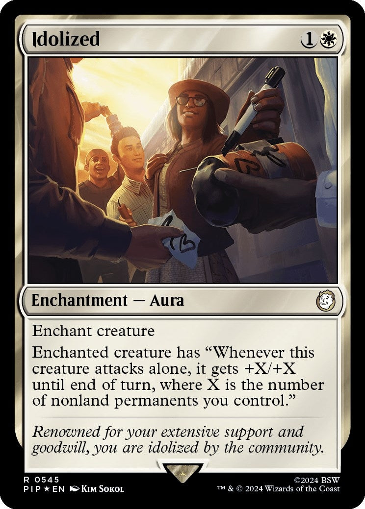 Image for Idolized (Surge Foil) (545) [Universes Beyond: Fallout] - Magic: The Gathering