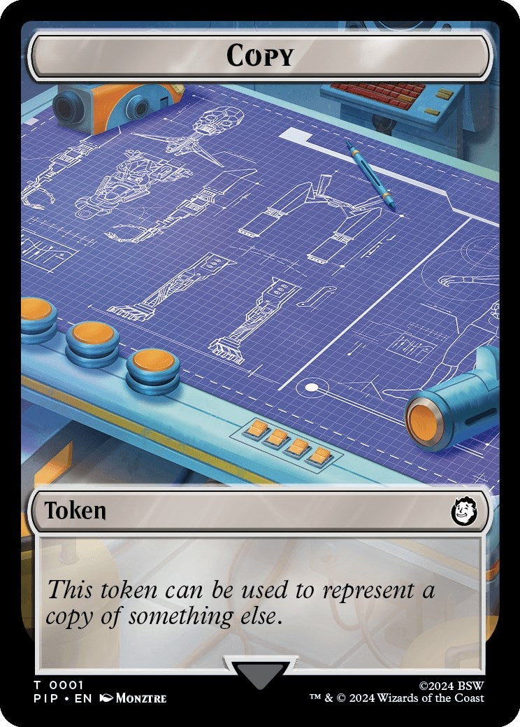 Image for Copy // Clue Double-Sided Token (1 // 11) [Universes Beyond: Fallout] - Magic: The Gathering