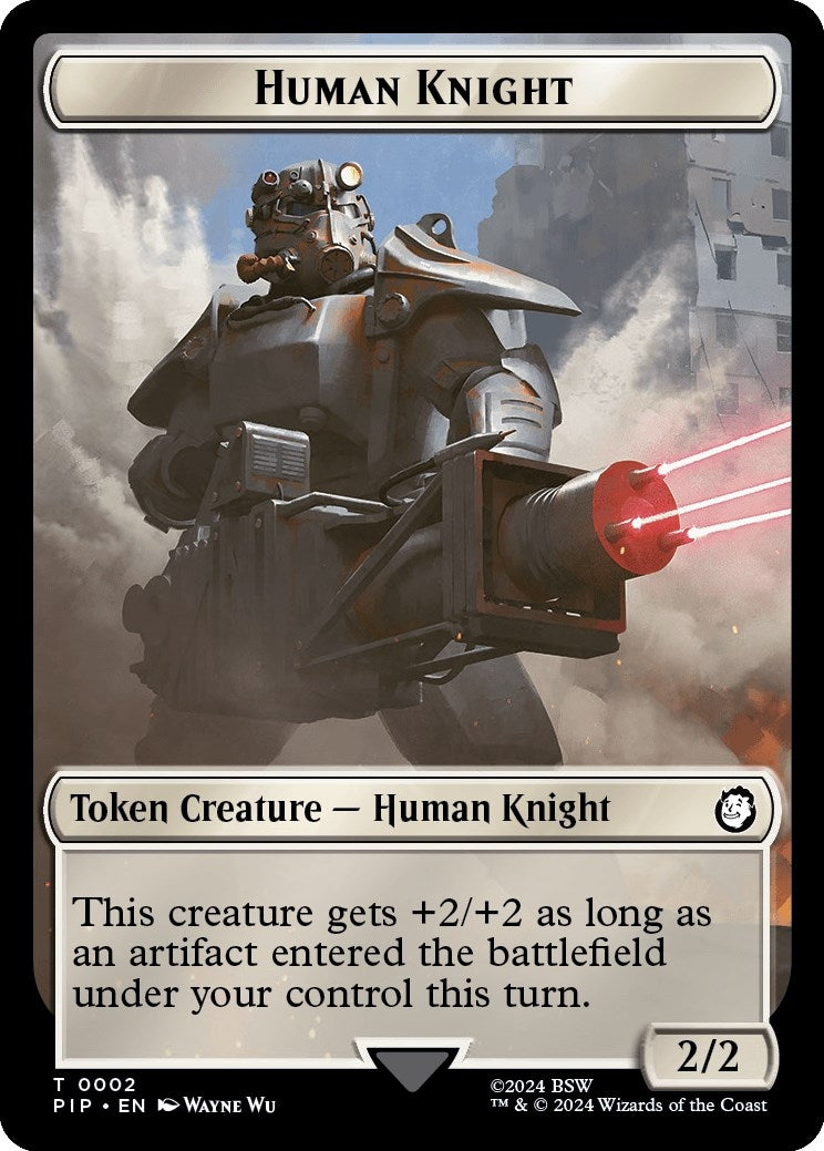 Image for Human Knight // Food (0014) Double-Sided Token (2 // 14) [Universes Beyond: Fallout] - Magic: The Gathering