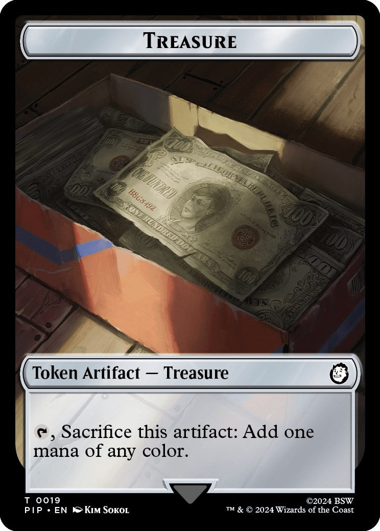 Image for Treasure (0019) // Human Soldier Double-Sided Token (19 // 3) [Universes Beyond: Fallout] - Magic: The Gathering