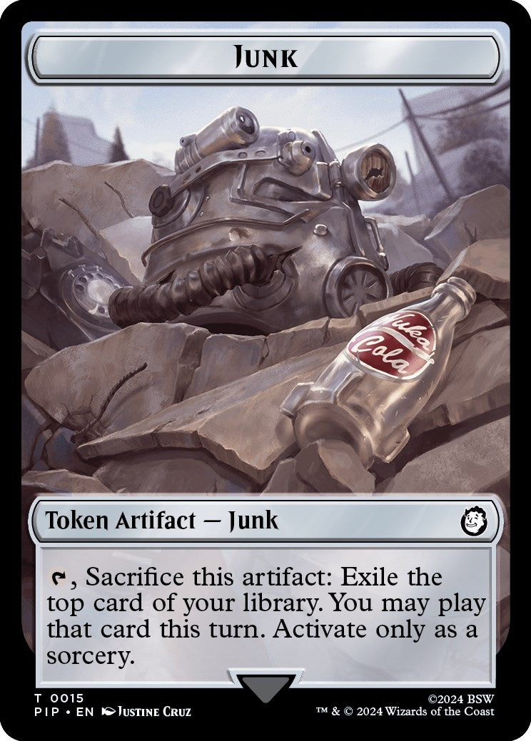 Image for Junk // Copy Double-Sided Token (15 // 1) [Universes Beyond: Fallout] - Magic: The Gathering