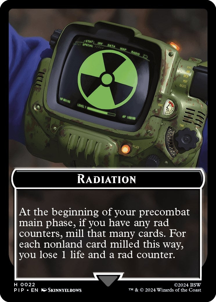 Image for Radiation // Wasteland Survival Guide Double-Sided Token (22 // 20) [Universes Beyond: Fallout] - Magic: The Gathering