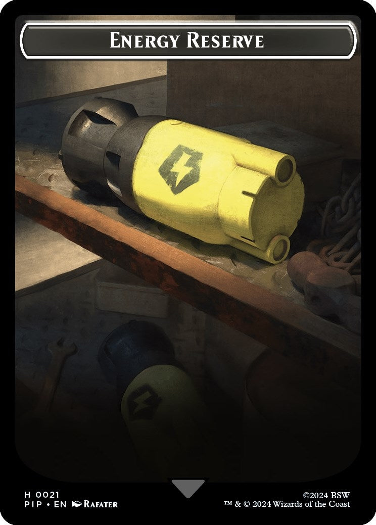 Image for Energy Reserve // Clue Double-Sided Token (21 // 11) [Universes Beyond: Fallout] - Magic: The Gathering