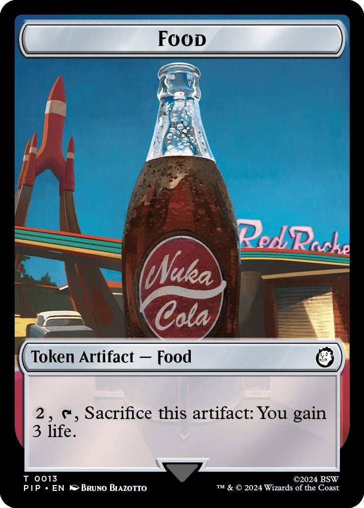 Image for Food (0013) // Human Soldier Double-Sided Token (13 // 3) [Universes Beyond: Fallout] - Magic: The Gathering