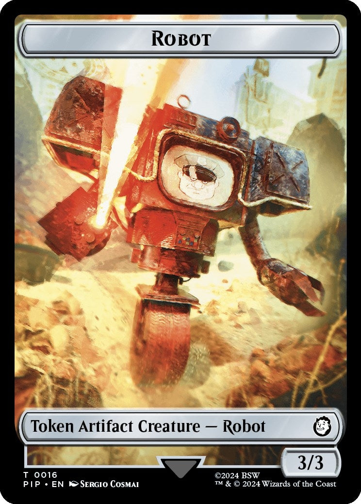 Image for Robot // Treasure (0018) Double-Sided Token (16 // 18) [Universes Beyond: Fallout] - Magic: The Gathering