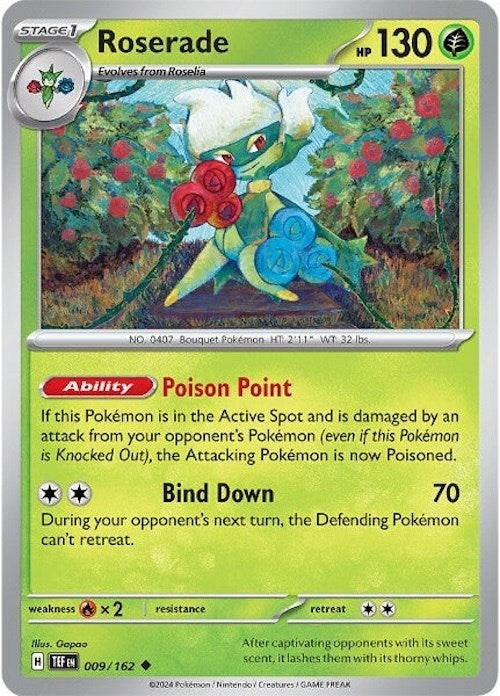 Image for Roserade (009/162) [SV05: Temporal Forces] - Pokemon