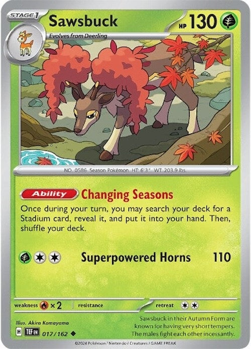 Image for Sawsbuck (017/162) [SV05: Temporal Forces] - Pokemon