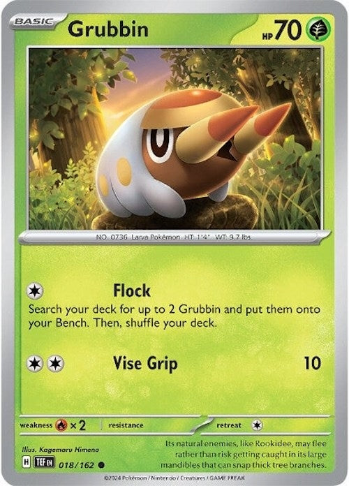 Image for Grubbin (018/162) [SV05: Temporal Forces] - Pokemon